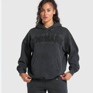 Gymshark Grunge Oversized Hoodie Black